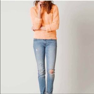 Tangerine free people knit sweater NWOT!